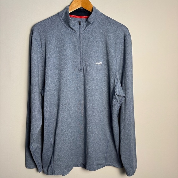 Avia Women's Athletic Performance 1/4 Zip Long Sleeve Pullover Grayish-Blue XL - Picture 1 of 12